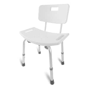 Medical Heavy-Duty Spa Bathtub Tool-Free Assembly Adjustable Height Shower Chair Bath Seat Bench with Black, White