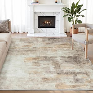 Monet Gray/Brown 6 ft. x 9 ft. Modern Abstract Area Rug