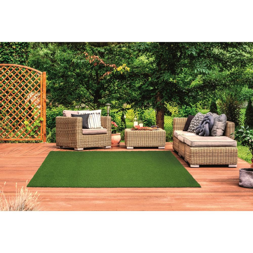Green Artificial Grass Synthetic Lawn Indoor Outdoor Area Rug