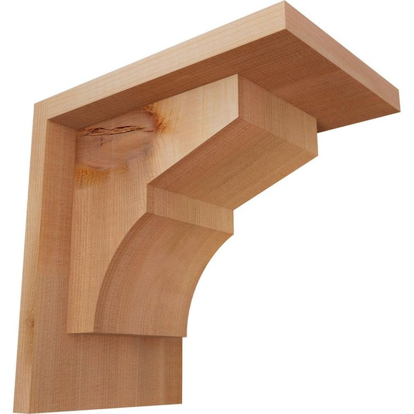 Ekena Millwork 5-1/2 in. x 8 in. x 8 in. Monterey Smooth Western Red Cedar Corbel with Backplate