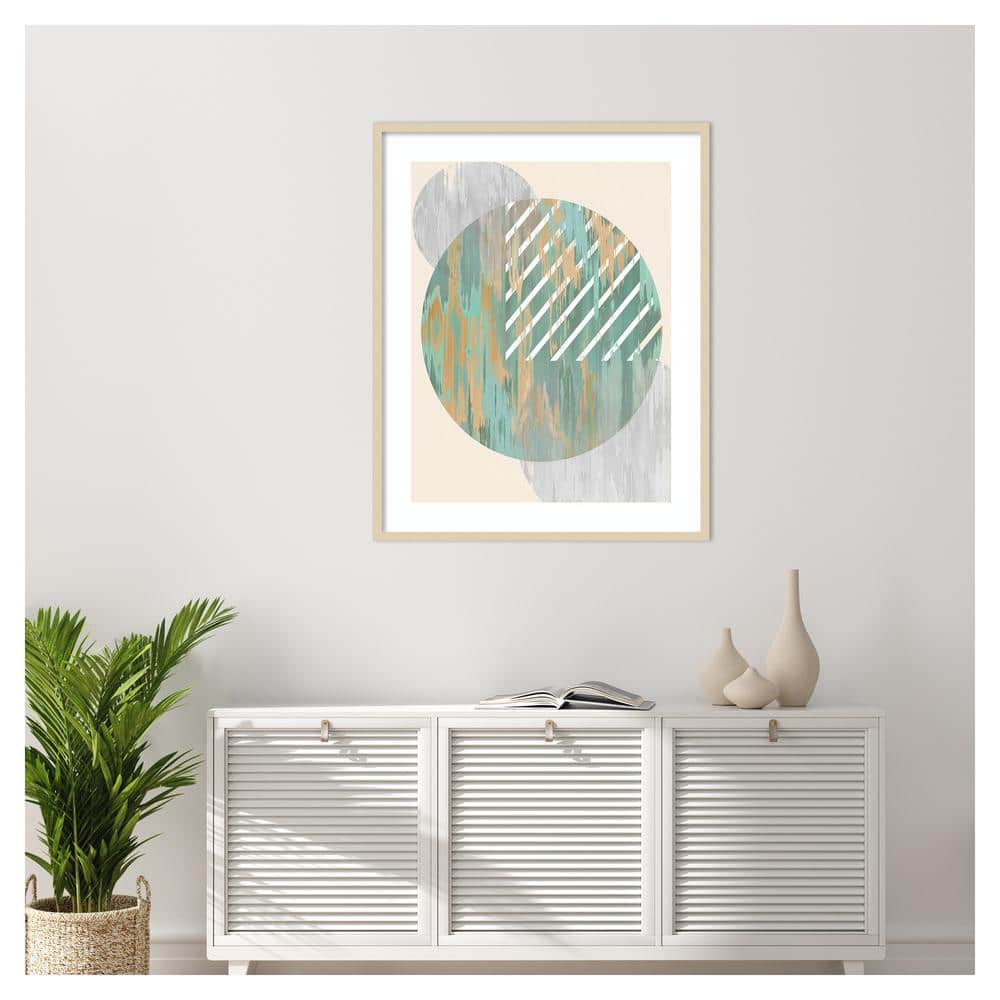 Spacey II Black and Gold Abstract Framed Wall Art