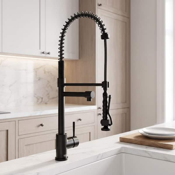 VIGO Zurich Single Handle Pull-Down Sprayer Kitchen Faucet in