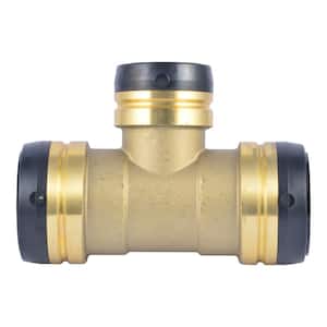 2 in. x 2 in. x 1-1/2 in. Push-to-Connect Brass Reducing Tee Fitting