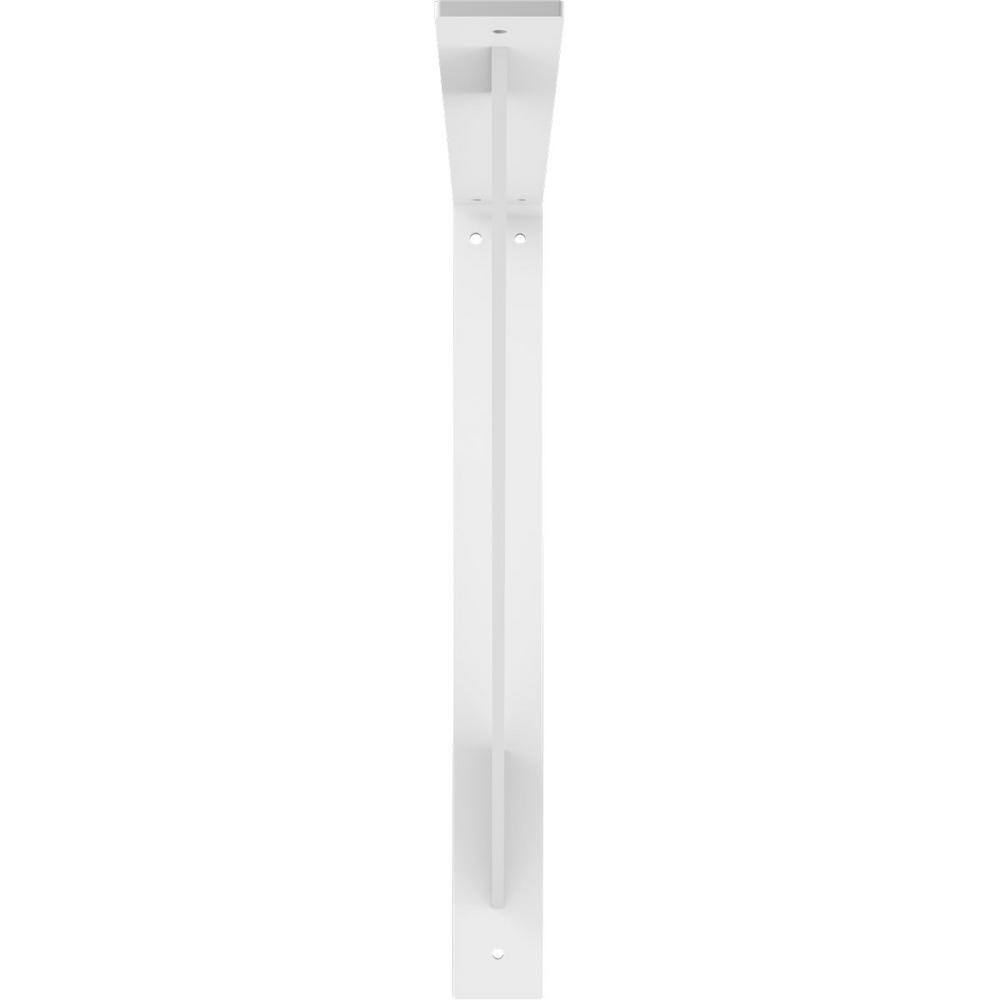 White Steel 18'' Bracket for Shelves and Countertops