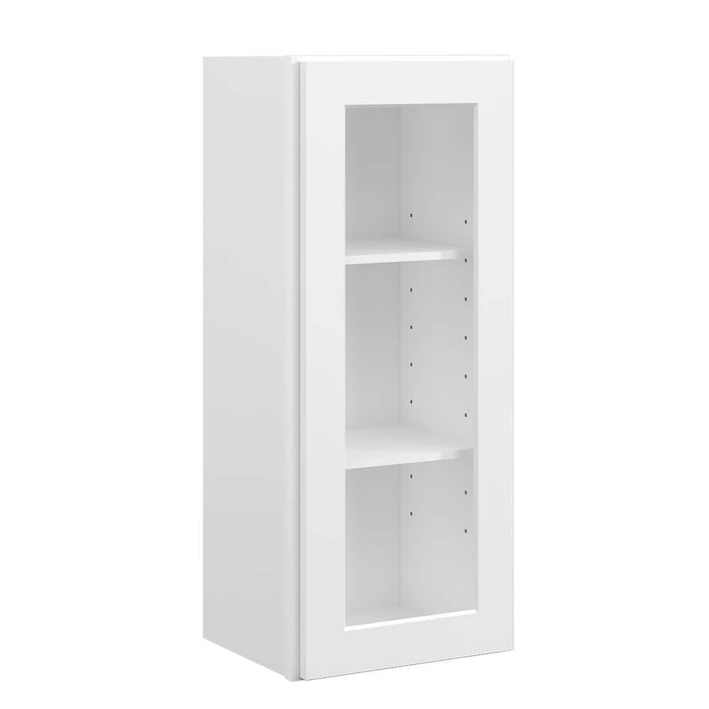 15 in. W x 12 in. D x 36 in. H Ready to Assemble Wall Cabinets in Shaker White Plywood with Shelf without Glass price history on PriceWatchPro