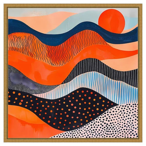 Amanti Art Abyss by Walker Noble 1-Piece Floater Frame Canvas Giclee Abstract Art Print 22 in. x 22 in.