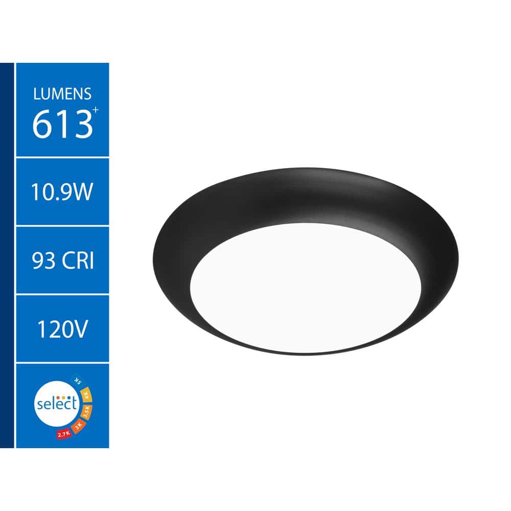 4-Inch Black LED Round Surface Mount Downlight