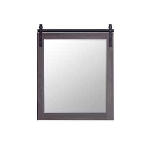 Cortes 31.5 in. W x 39.4 in. H Rectangular Framed Wall Bathroom Vanity Mirror in Oak