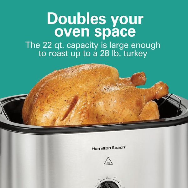 Electric Roaster Oven 22 Quarts, Stainless Steel 32215