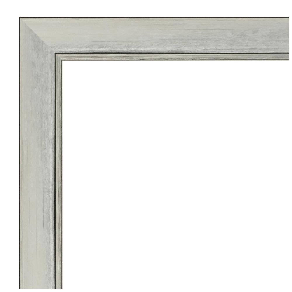 Flair Silver Patina Rectangular Wall Mirror with Beveled Glass