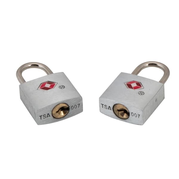 G- Force TSA Approved 2 Pack Luggage Locks - Silver