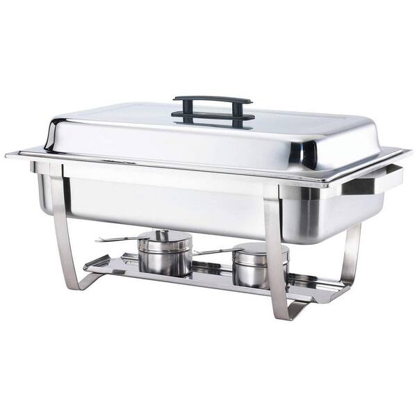 Photo 1 of 8 Qt. Foldable Frame Stainless Steel Chafing Dish Buffet Chafer Complete Set