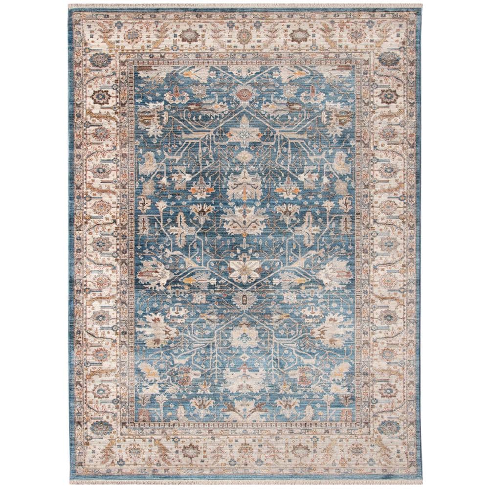Arcadia 4 ft. X 5 ft. Blue/Beige Oriental Area Rug