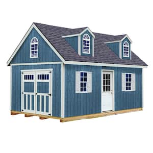 Hampton 12 ft. W x 16 ft. D Wood Storage Shed Kit with Floor (192 sq. ft.)
