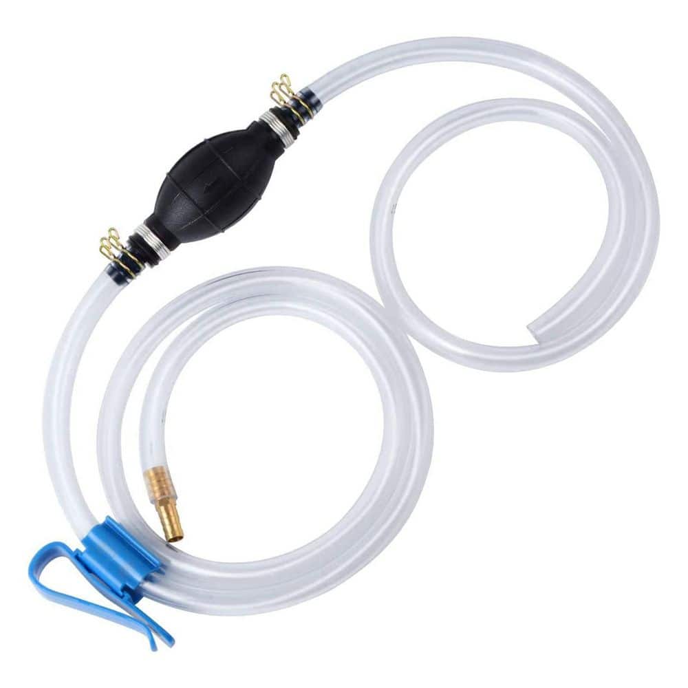 Manual Hand Rubber Siphon Pump for Gas Oil Fuel Water with 2 PVC Hoses Hose Clip Metal Buckles Brass 1 Piece price history on PriceWatchPro