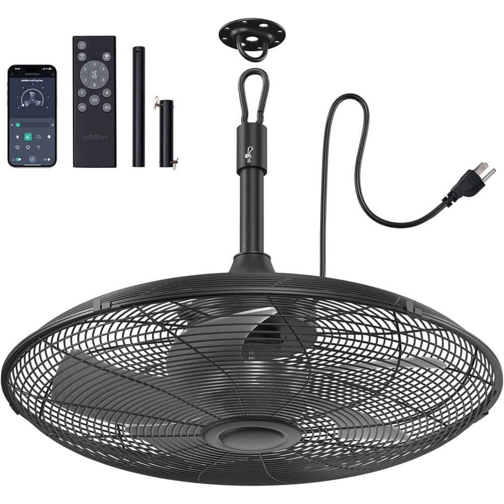 20 in. Smart Outdoor Waterproof Black Low Profile Gazebo Ceiling Fan with Remote Included for Pergola Canopy Porch price history on PriceWatchPro