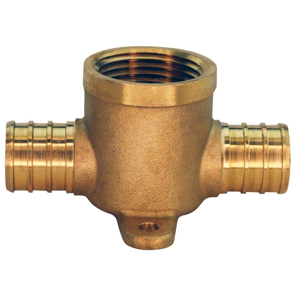 3/4 in. Brass PEX-B Barb x PEX-B Barb x Female Pipe Thread Drop-Ear Tee price history on PriceWatchPro