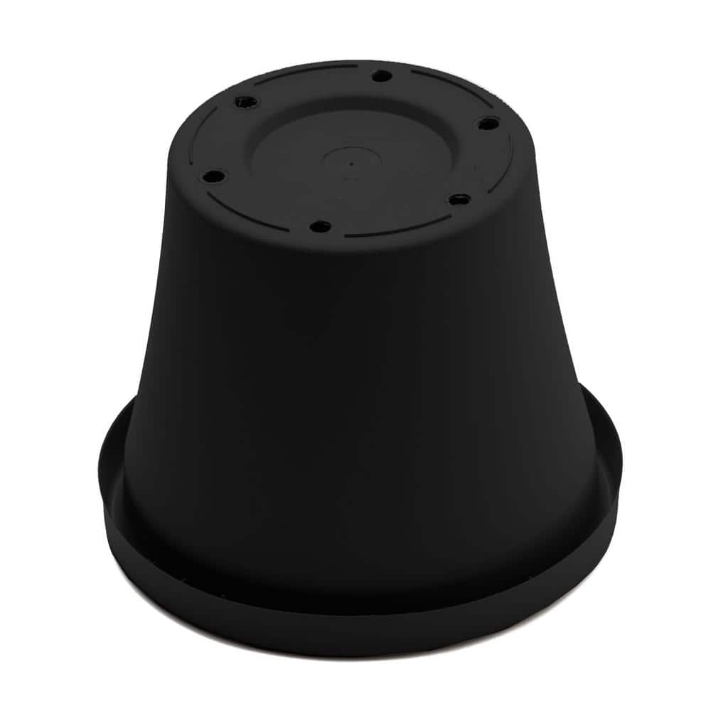 Terra Inspired 14" Black Polypropylene Tapered Planter
