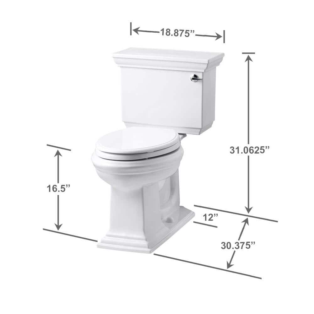 White High Efficiency Elongated Free Standing Toilet