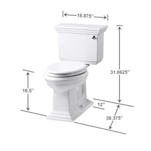 Memoirs Stately 2-Piece 1.6 GPF Single Flush Elongated Toilet with AquaPiston Flush Technology in White