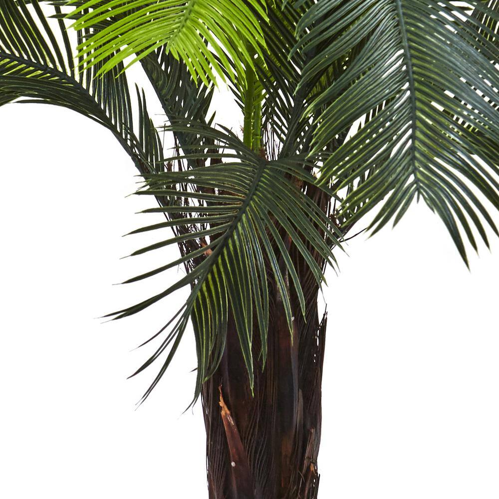 Nearly Natural 3-ft Green Silk Palm Tree in Black Pot