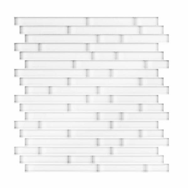 Inoxia SpeedTiles Serenity White 11.65 in. x 11.69 in. x 5mm Glass Self Adhesive Wall Mosaic Tile (11.4 sq. ft. / case)