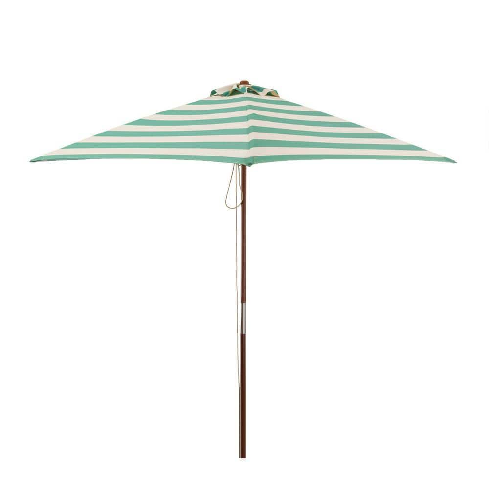 hunter green and white striped patio umbrella Business & Pleasure Co. The Club Nothing soothes the heart like nostalgia DestinationGear 6.5 ft. Classic Wood