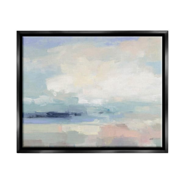 The Stupell Home Decor Collection Abstract Landscape Clouds Scene Design By Julia Purinton Floater Framed Abstract Art Print 21 in. x 17 in.