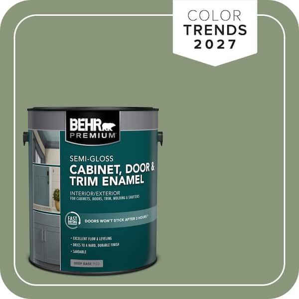 1 gal. #S390-5 Laurel Tree Semi-Gloss Enamel Interior/Exterior Cabinet, Door & Trim Paint