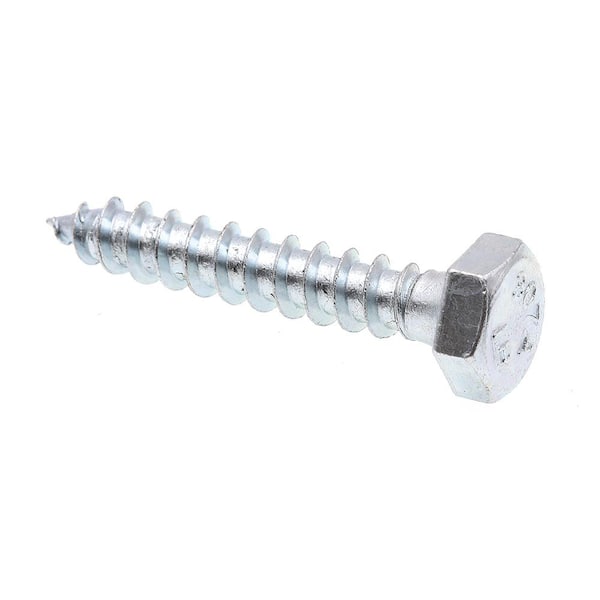 Prime-Line 1/4 in. x 1-1/2 in. A307 Grade A Zinc Plated Steel External Hex Lag Screws (100-Pack)