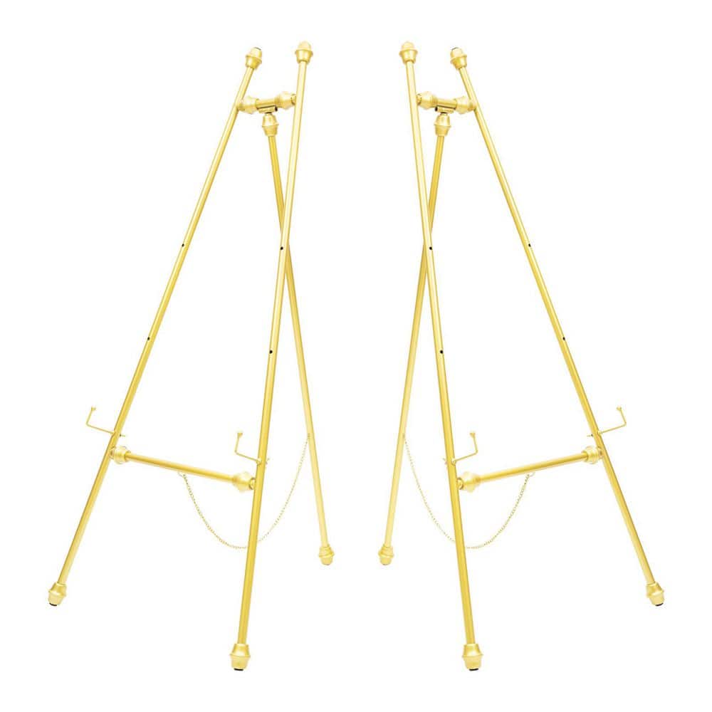 46.5 in. x 19.7 in. Gold Metal Portable Floor Easel Stand for Decorative Display Wedding Stand Welcome Signs Arbor price history on PriceWatchPro