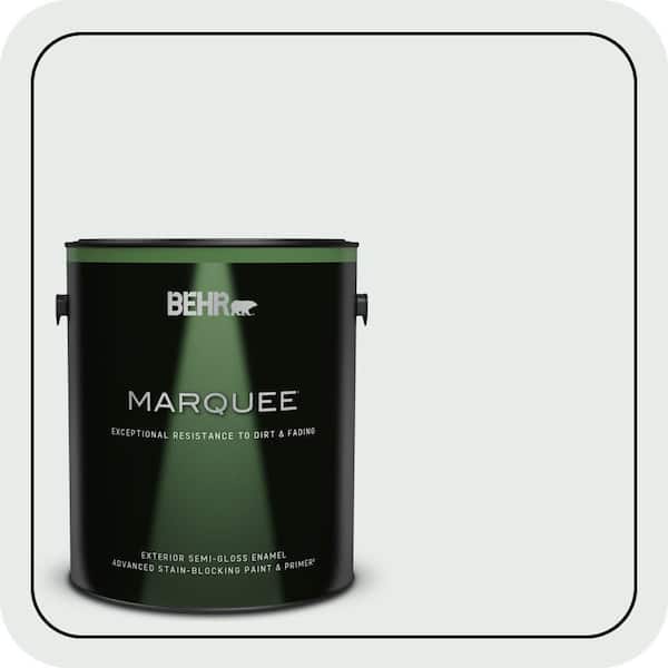BEHR MARQUEE 1 gal. #BL-W05 Dusting Powder Semi-Gloss Enamel Exterior Paint & Primer