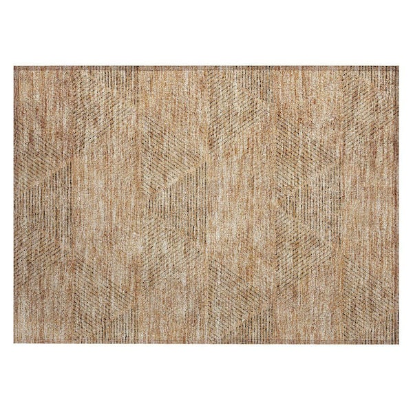 Chantille Machine Washable Indoor/Outdoor Abstract ACN777 Copper 1 ft. 8 in. x 2 ft. 6 in. Area Rug