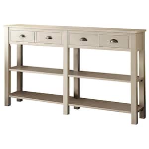 Galileo 72 in. Cream Standard Rectangle Wood Console Table