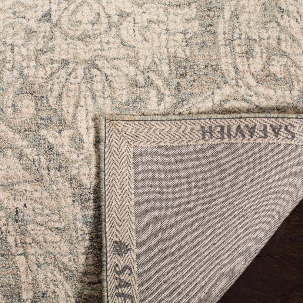 Harmony Abstract Hand-Tufted Wool Round Rug in Gray - 59"