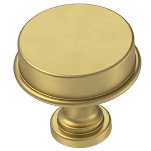 Classic Elegance 1-5/16 in. (33 mm) Classic Modern Gold Round Cabinet Knob
