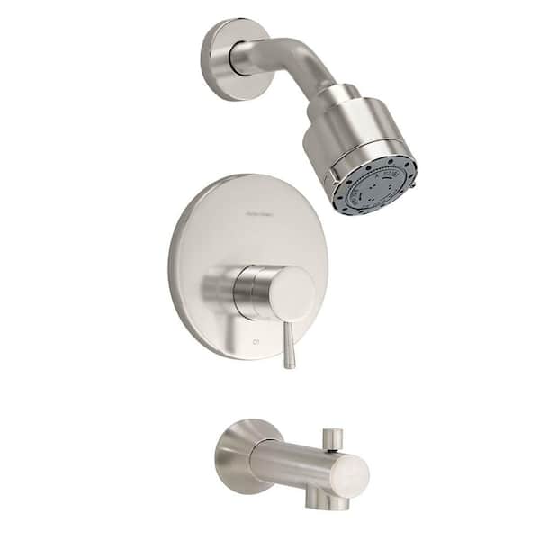 American Standard Serin 1-Handle Tub and Shower Faucet Trim Kit in Brushed Nickel (Valve Sold Separately)