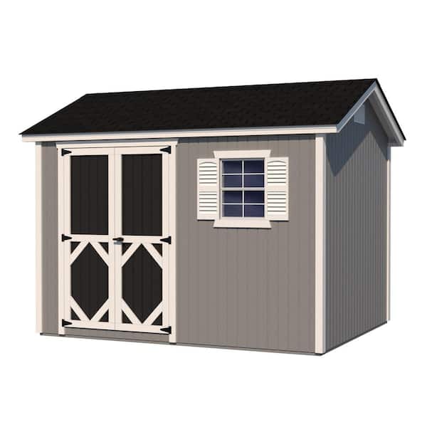 Little Cottage Co. Classic Workshop 10 ft. x 10 ft. Outdoor Wood Storage Shed Precut Kit with Operable Window (100 sq. ft.)