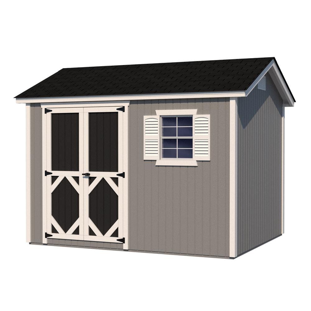 Classic Workshop 10 ft. x 10 ft. Outdoor Wood Storage Shed Precut Kit with Operable Window and Floor (100 sq. ft.) -  Little Cottage Co., 10x10 CWS-PC-FK