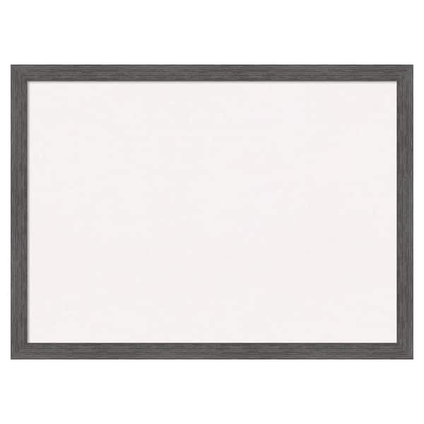 Amanti Art Pinstripe Plank Grey Thin White Corkboard 30 in. x 22 in. Bulletin Board Memo Board