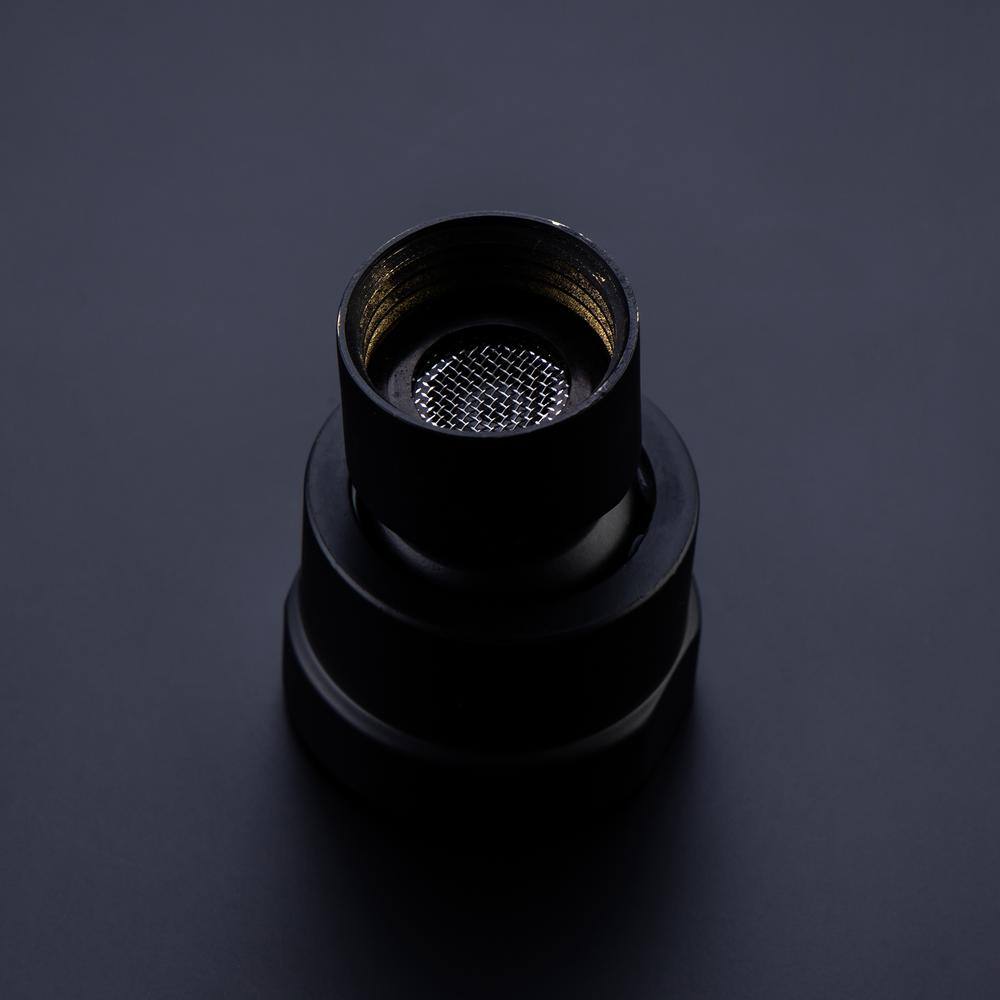 Matte Black Large Square Rain Shower Faucet with Lever Handle