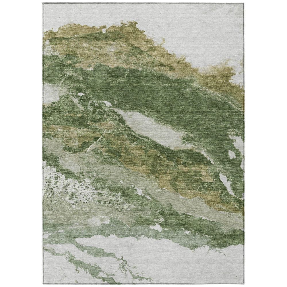 Chantille Machine Washable Indoor/Outdoor Abstract ACN2054 Green 8 ft. x 10 ft. Area Rug price history on PriceWatchPro