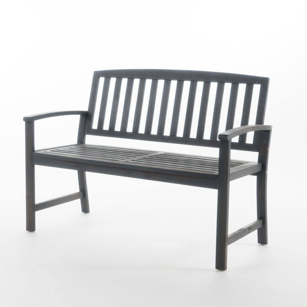 48.82 in. Gray Acacia Wood Outdoor Bench with Backrest price history on PriceWatchPro