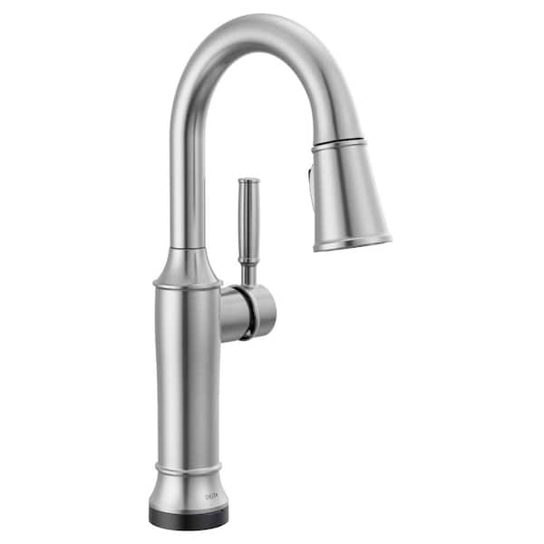 Delta Renaldi Touch2O with Touchless Technology Single Handle Bar Faucet in Lumicoat Arctic Stainless