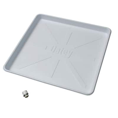 28 in. x 30 in. Plastic Washing Machine Pan with 1 in. Furnished Drain Adapter