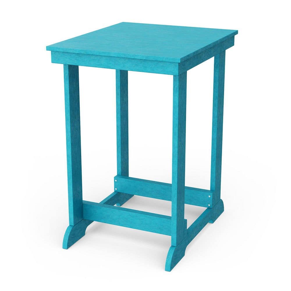 Heritage Aruba Blue HDPE Plastic Outdoor Patio Counter Height Table price history on PriceWatchPro