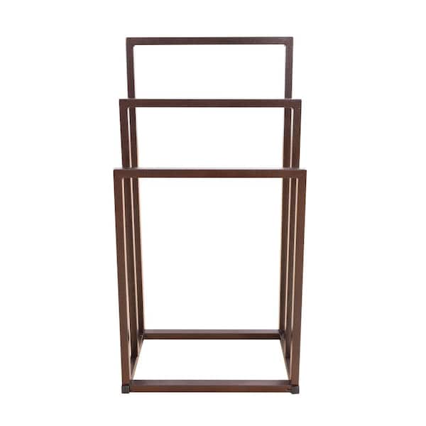 WarmieHomy Metal Freestanding Towel Rack 3 Tiers Hand Towel Holder Organizer for Bathroom Accessories Brown