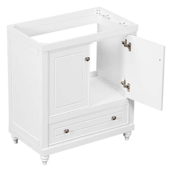 Unbranded 29.5 in. W x 17.7 in. D x 33.9 in. H Bathroom White Linen Cabinet
