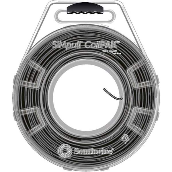 500 ft. Black/White-Black Stripe 12/3 STR CU Mini CoilPAK SIMpull THHN Wire