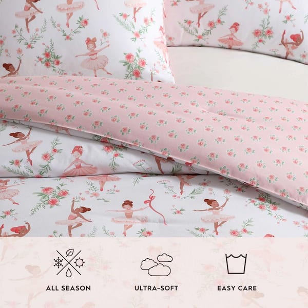 Laura Ashley Ballerina Divas 3 Piece Champagne Pink Microfiber